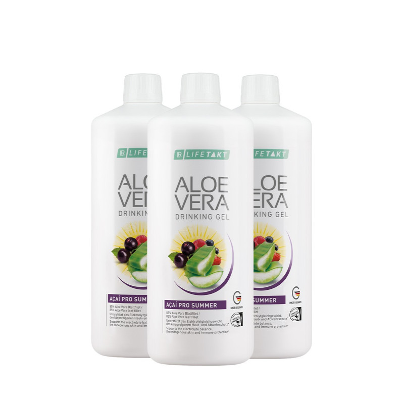 Aloe Vera Drinking Gel Açaí Pro Summer pacchetto triplo