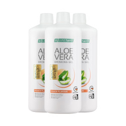 Aloe Vera Drinking Gel Pfirsichgeschmack 3er-Pack